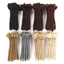 

SAMBRAID Handmade Dreadlocks Hair Extensions Pure Color Dreads 15CM Fashion Dreadlock Hip-Hop Style Synthetic Braiding Hair