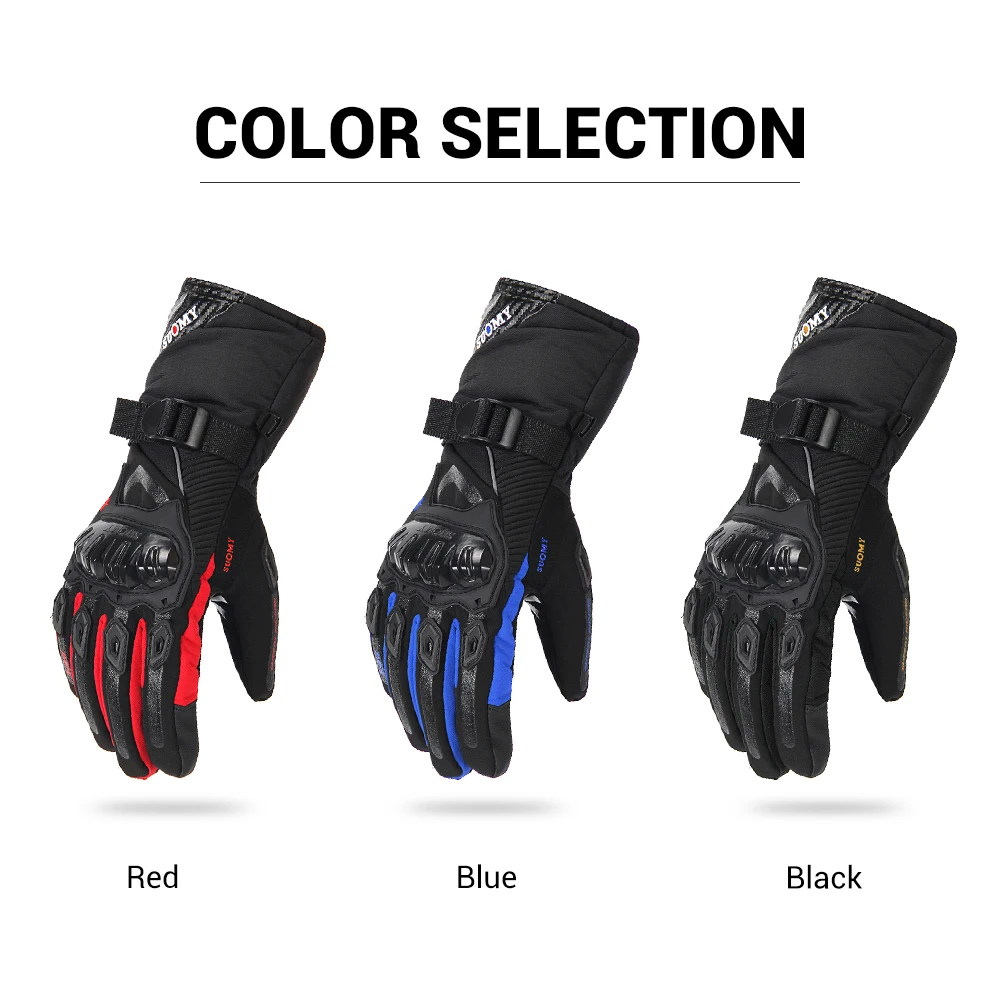SUOMY мотоциклетные перчатки мужские водонепроницаемые ветрозащитные зимние перчатки Gant Moto перчатки с сенсорным экраном Guantes мотоциклетные перчатки для верховой езды