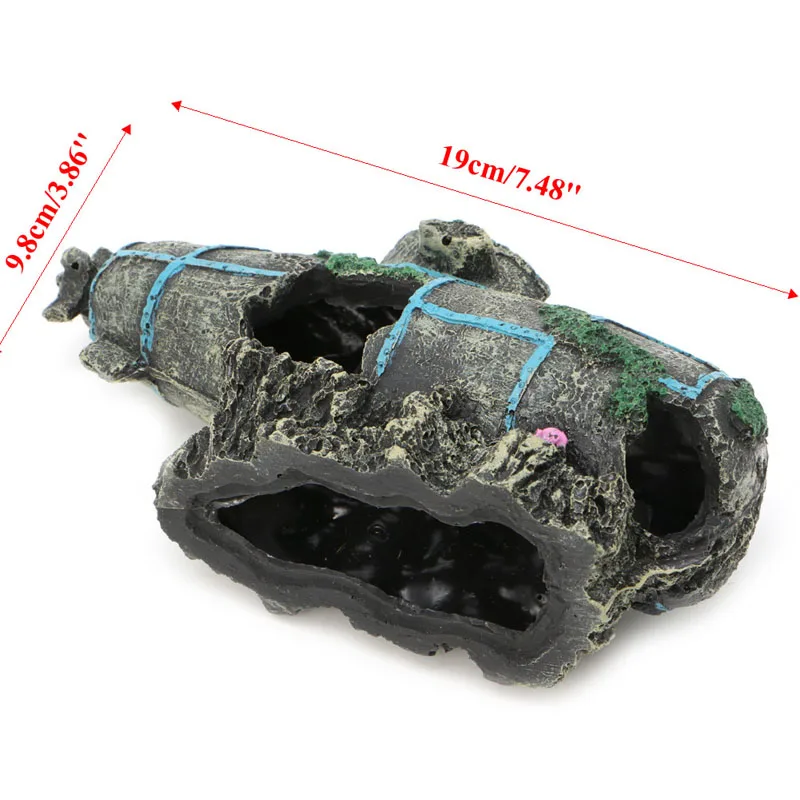 Acchario Decorazione делла Резина Aereo Relitto Aereo Artificiale Del Mestiere Serbatoio di Pesce Cave домашний декор аквариум Orna