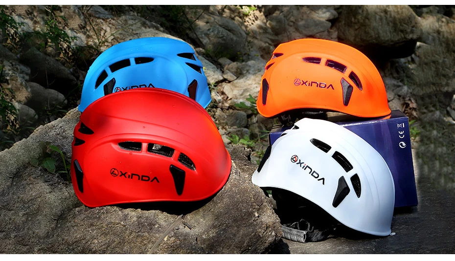 Escalada ao ar Equipamentos de Resgate de Montanha Montanha para Expandir Capacete de Segurança Xinda Livre Downhill Capacete Espeleologia para Expandir Espeleologia Trabalho Capacete 9 High Quality Esporte e Lazer