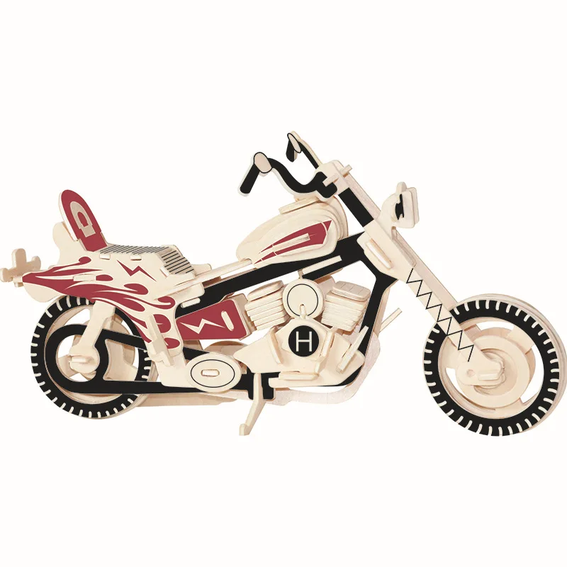 

Simulation model 3D jigsaw puzzle dazzling cool motorcycle creative diy jigsaw puzzle wood educational toy puzzles for kids