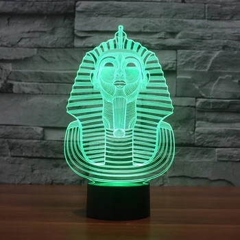 

LED Splendiferous Pharaoh 3D illusion night light with 7 color light