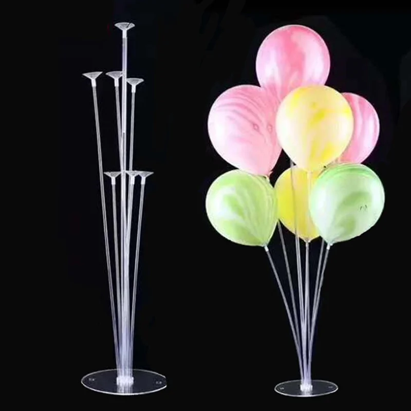 

7 Tubes/1Set Plastic Balloons Column Stand Balloon Support Birthday Party Decoration Valentines Day Wedding Decoration