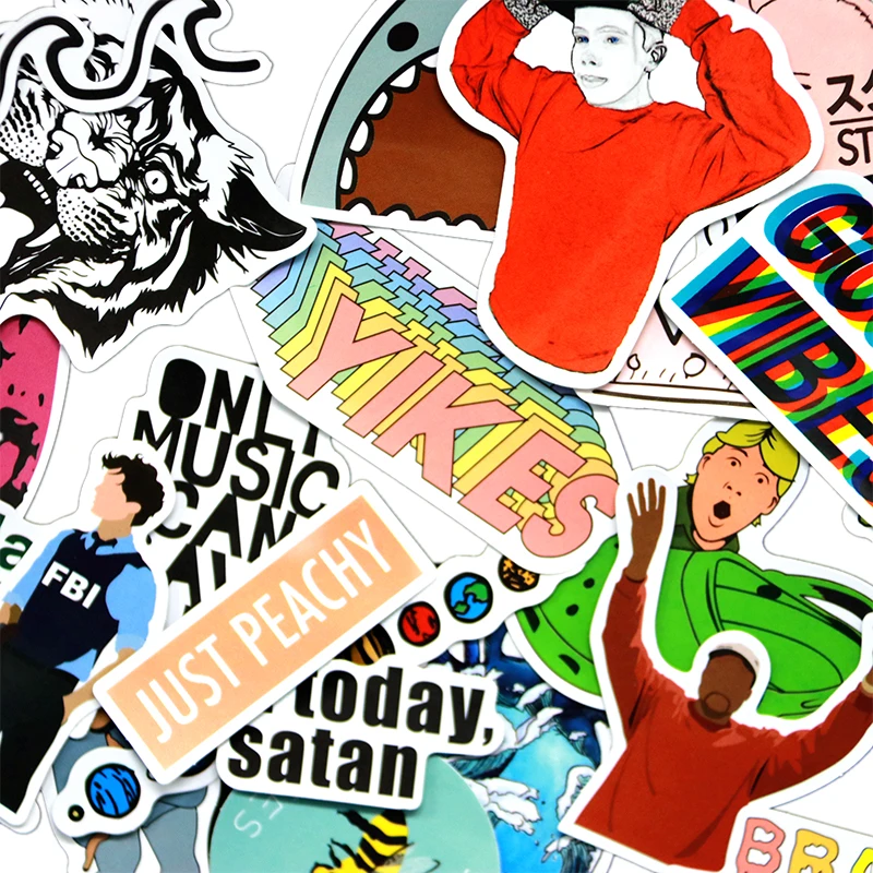 24 قطعة الموسيقى موضوع جيد المشاعر Totoro FBI مضحك ملصقات صغيرة ل PC الهاتف المحمول ملصقات مقاومة للماء هدية للأطفال