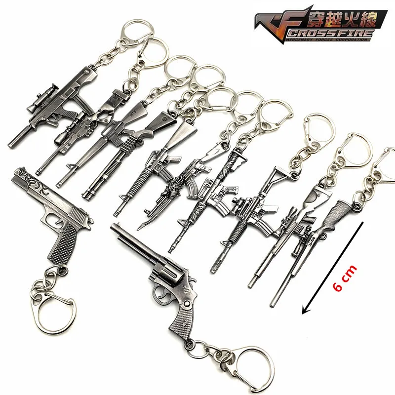 

6cm Gun Weapon Model Hanger Mini Simulation Gun Model Toy Key Buckle Handset Pendant Mobile Chain Best Gift for Boy friend