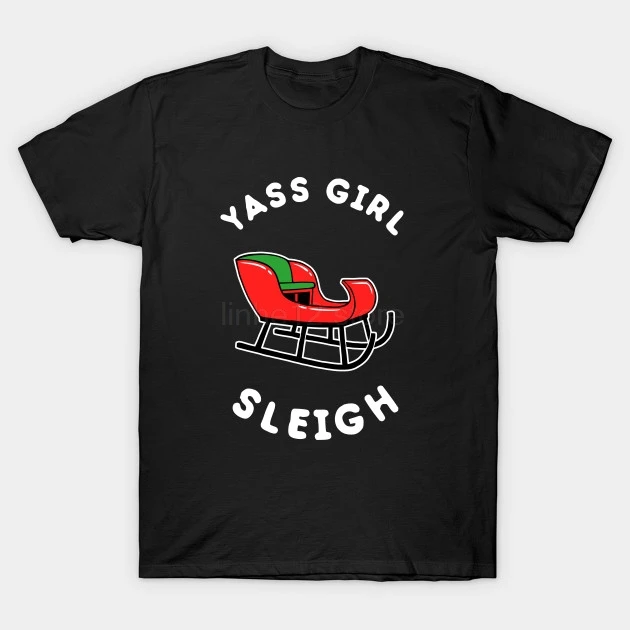 Мужская модная футболка с принтом Yas Sleigh Yass t-shirt Merry Christmas t-shirt top T-Shirt Мужская футболка с коротким рукавом Мужская модная футболка с принтом Yas Sleigh Yass t-shirt Merry Christmas t-shirt top T-Shirt Мужская футболка с коротким рукавом