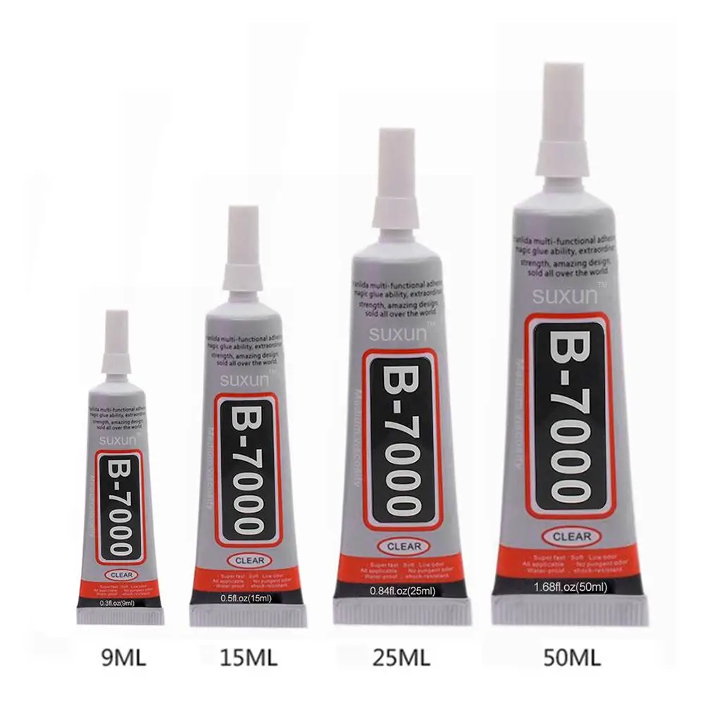

9ML 15ML 25ML 50ML B-7000 Strength Glue Phone Screen Repair Adhesive Electronic Components Glue DIY Jewelry Rhinestone Pasting