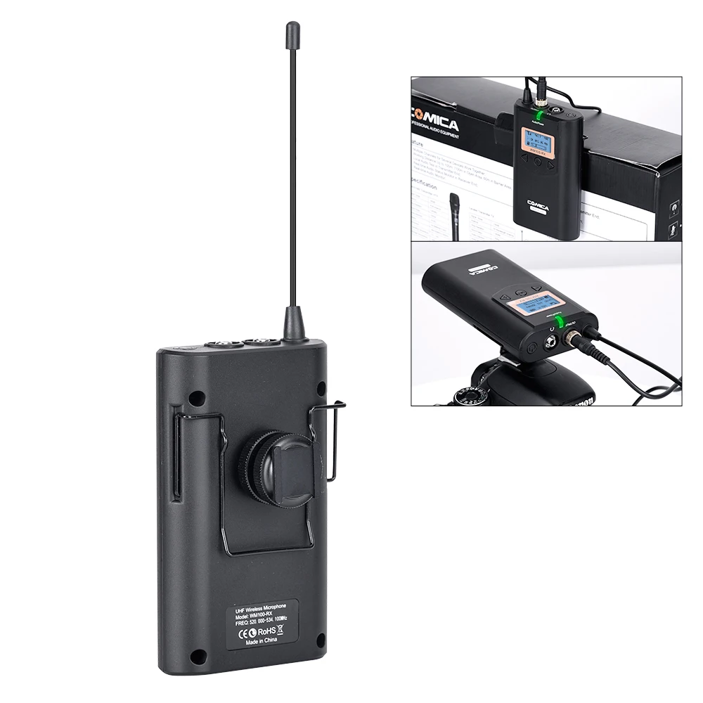  Comica CVM-WM100 H UHF 48 Channels Wireless handheld Microphone System Kit for Canon Nikon DSLR Cam