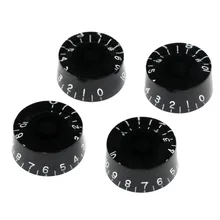 Musiclily mano izquierda métrica tamaño plástico Control de velocidad perillas para Gibson LP Les Paul reemplazo de piezas de guitarra, negro (paquete de 4)