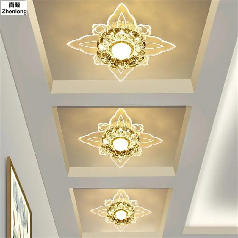 

Modern Led Ceiling Lights Crystal 5730 Chip Dark/Bright Installation Led Spot Light Courtyard Corridor Ceiling Lamps Entrance