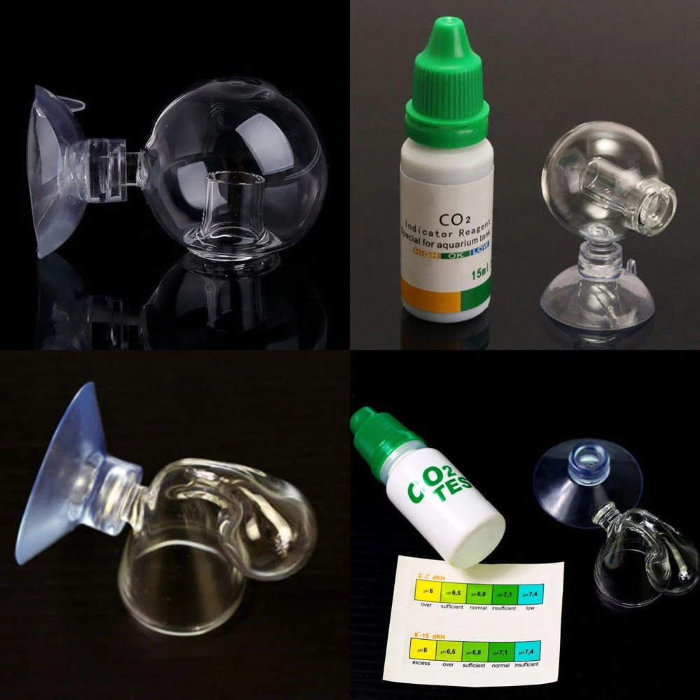 

Aquarium Carbon Dioxide CO2 Monitor Glass Drop Ball Checker Tester PH Indicator Fish Box Carbon Dioxide Monitoring Equipment