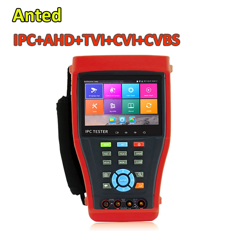 Портативный 4 3 дюймов ONVIF IP + AHD CVI TVI камера CCTV тестер монитор HDMI в H.265 4K |