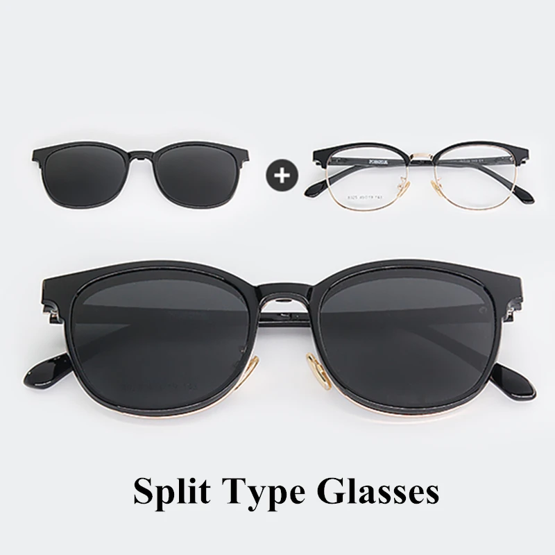 

2019 New Fashion simple myopia glasses frame For Men detachable clip dual-use anti-UV400 myopia sunglasses women oculos de grau