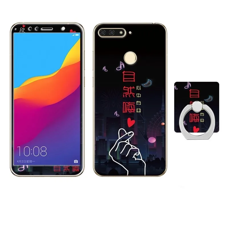 Huawei Y6 2018 honor 7A pro enjoy 8e case cover glass screen protector (23)
