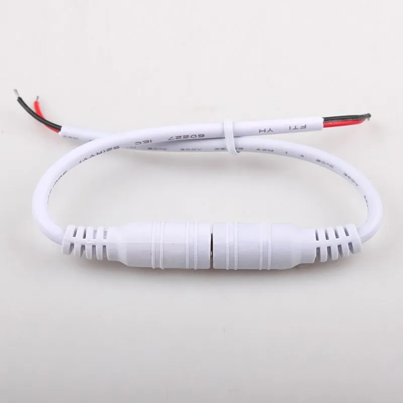 White Male/female Dc Power Connect Cable Plug Wire Accessories For Led