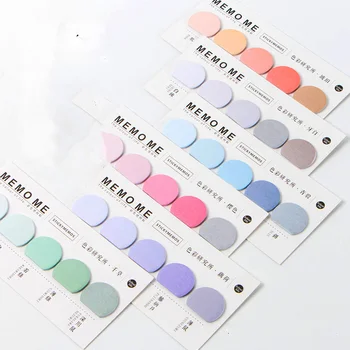 

Simple Mini Round Colorful Gradient Memo Pads Sticky Notes School Office Supply Stationery