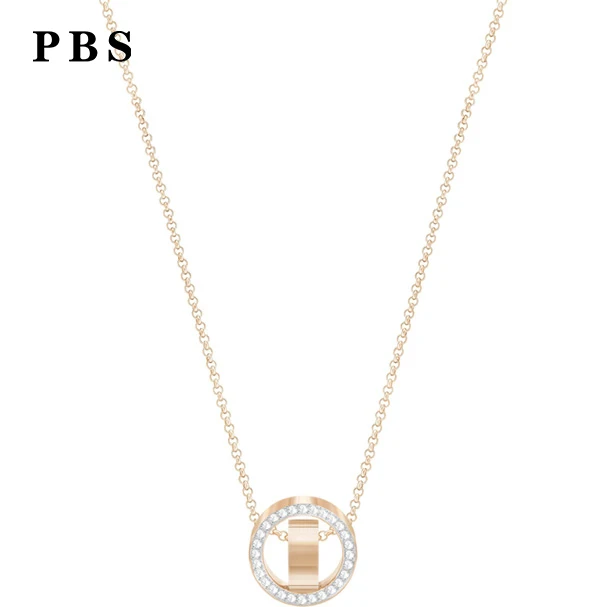 

PBS Original Copy High Quality 1:1 Double Ring Necklace Plated With Rose Gold Logo Free Of Charge Wholesale Manufacturers