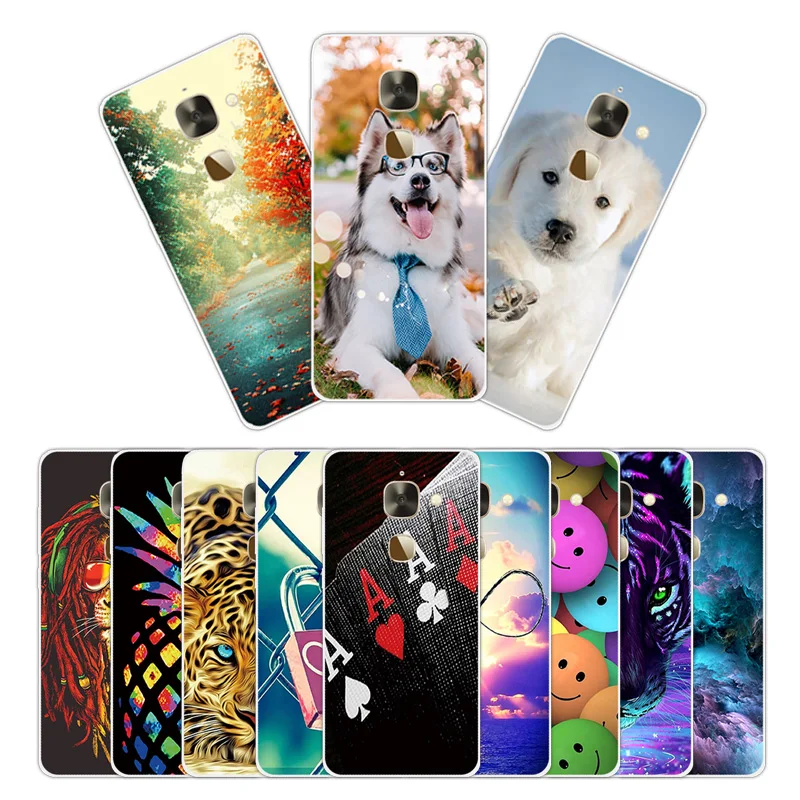 for LeTV LeEco Le Eco 2 / Pro Case X620 Clear Silicone Cover 5.5 inch X527 Black Matte Animal Phone |