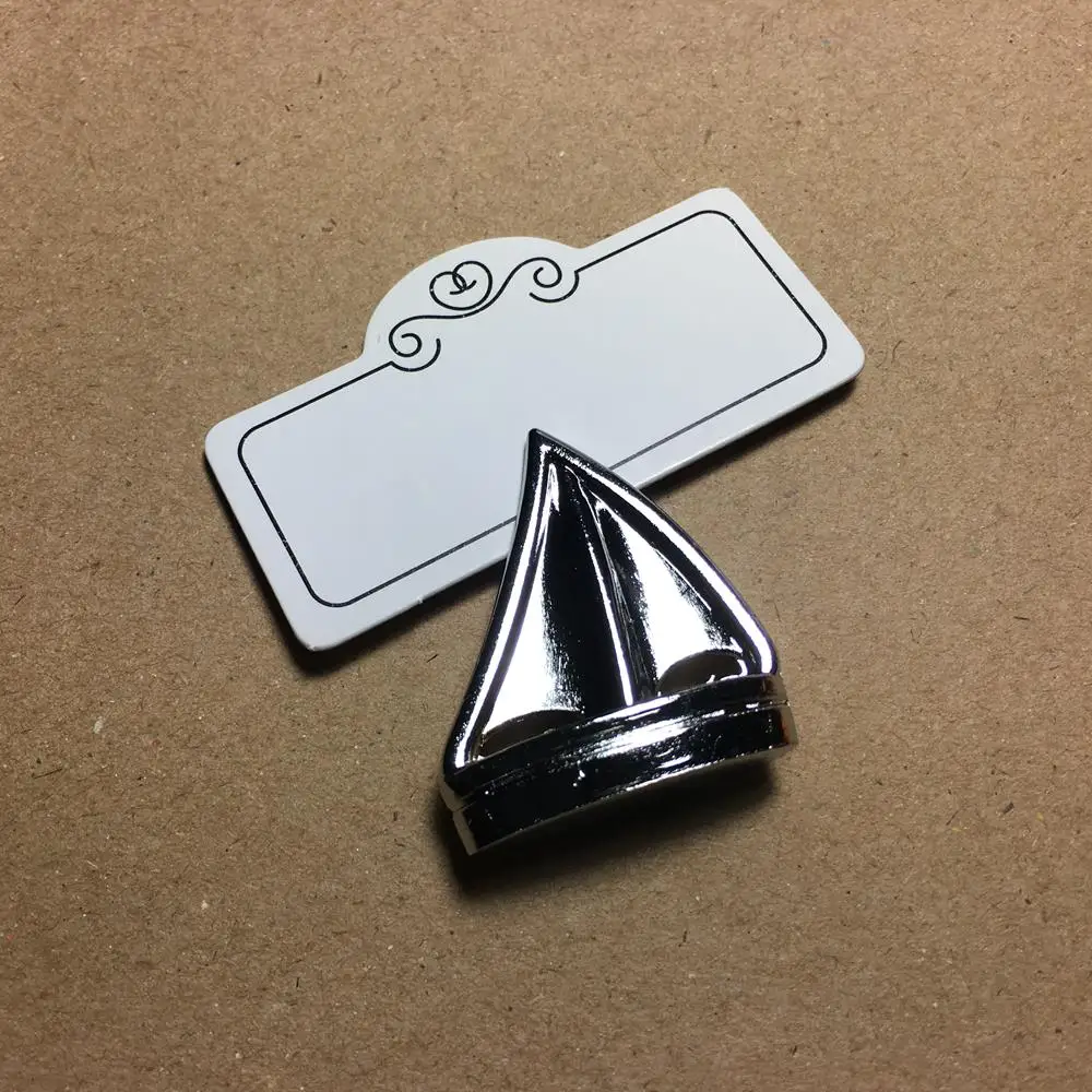 

Factory Fast Delivery ! Wedding Favor "Shining Sails" Silver Place Card Holders Wholesale