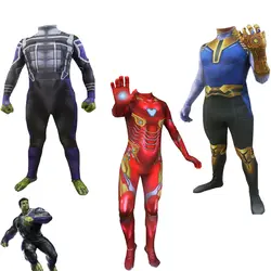 Новый Мстители 4 Железный человек танос Халк костюм для косплея, для взрослых детей эндигра супергерой костюм для мужчин и женщин Детский