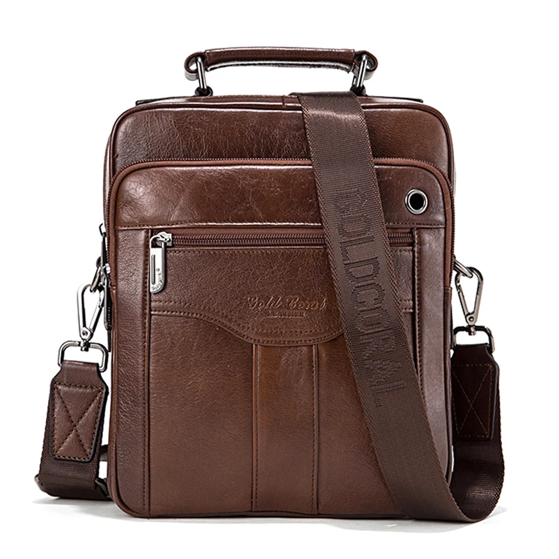Best Business Briefcase Genuine Leather Messenger Bag Men Shoulder Bag Male Travel Crossbody Bags iPad Handbags Tote Purse bolsa