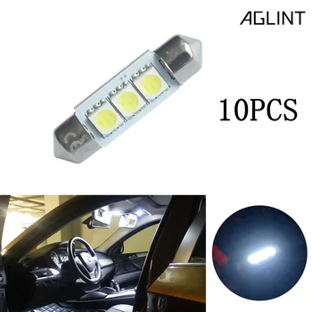 

AGLINT 10PCS Festoon 36mm 6418 6411 C5W CANBUS LED car styling DE3423 DE3425 5050 SMD Auto Car LED Bulbs Room Car Lamps bulb