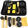 JX-LCLYL 7 in 1 Travel Case Black & Neutral Shoe Shine Polish Brushes Cleaning Set Kit 2