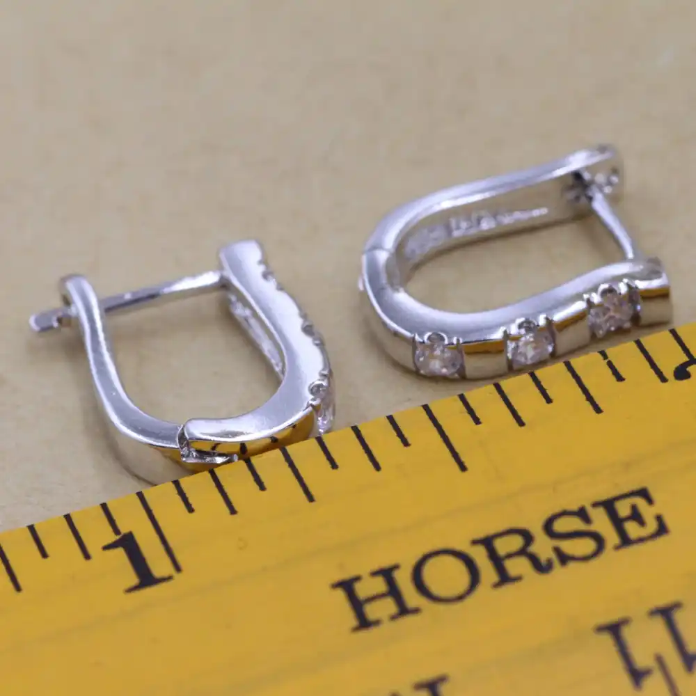 2017 Бесплатная доставка, ювелирные изделия из 925 стерлингового серебра, одна микро-инкрустация серебряные серьги с цирконием, циркониевые серьги с покрытием для женщин