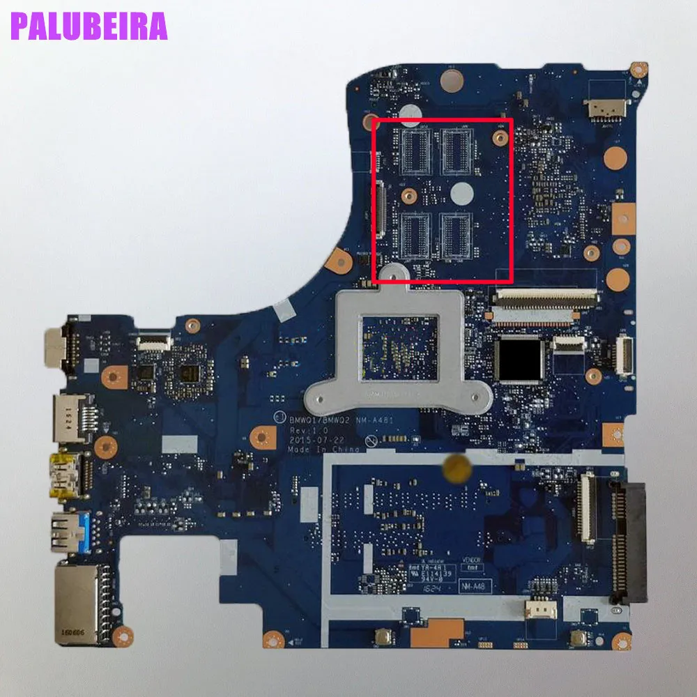 PALUBEIRAFor lenovo 300-15ISK Материнская плата ноутбука 5B20K38179 NM-A481 с процессором SR2EY i5-6200U DDR3 полностью протестирована