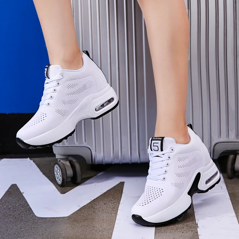 Breathable Flying Knitting Women Sneakers Hide Heel Fashion Sneakers Women Platform Casual Shoes zapatillas mujer XZ136 (27)