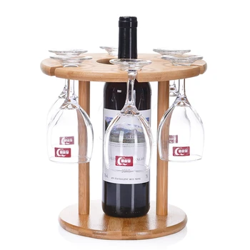 

High-grade Modern Simple bamboo Integral type Folding Red Wine Rack Three Type for choose