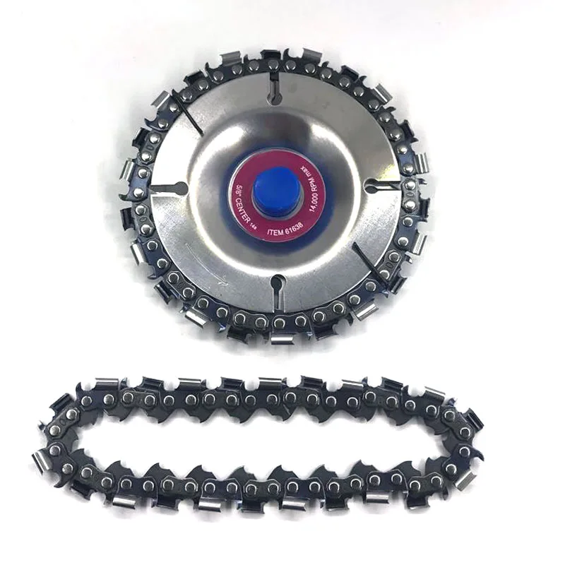 

4 Inch 22 Teeth Chain Disc Arbor Wood Carving Disc for 100/115 Angle Grinder MAL999