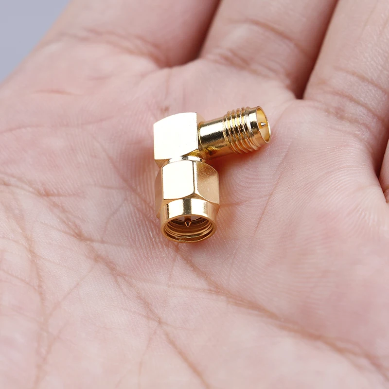 

High Quality connector 90 degree right angle SMA male to RP SMA female adapter screw the needle