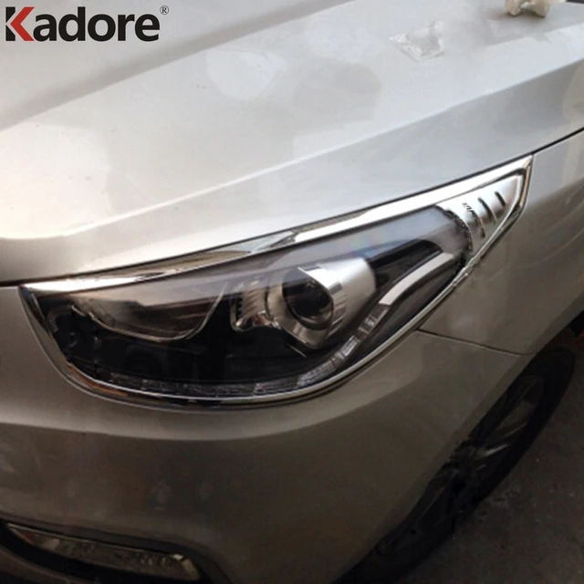 For Hyundai Tucson ix35 2010 2014 ABS Chromed Front Head Light Lamp