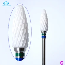 Электрические керамические сверла для ногтей Маникюр Педикюр, удаление гель-лака Электрический Маникюрный станок белые сверла для ногтей