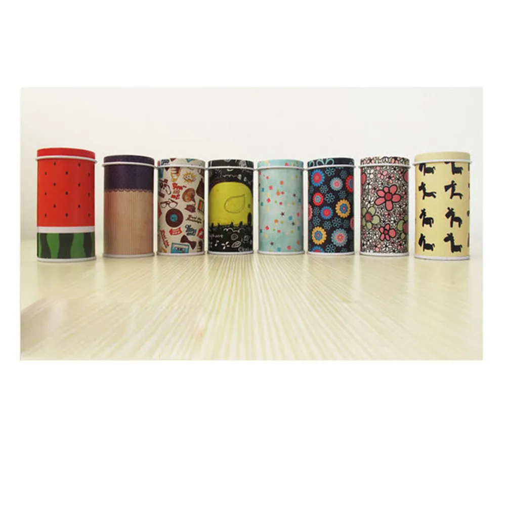 

Metal Trinket Tin Candy Jewelry Can Desktop Decor Tea Coin Storage Square Box Iron Case Vintage Pattern 8 Styles Random Shipment