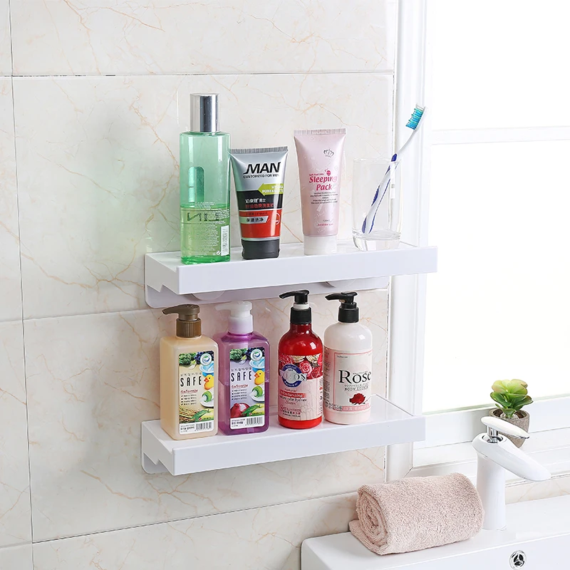 

1PCS Creative Bathroom Shelf Toilet Toilet Washer Suction Storage Wall-type Perforated Wall-hung Toilet