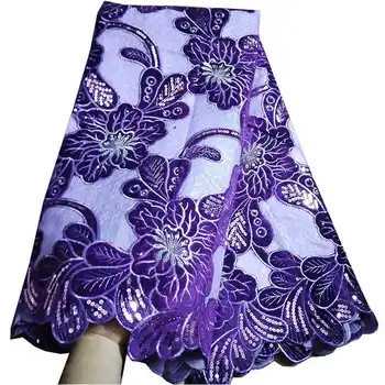 

French Sequins Lace Fabric Women Wedding Dress African Lace Fabric 2019 High Quality Lace African Tulle Lace Fabric LU001