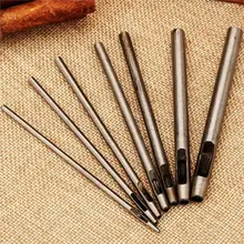 1Set Leather Craft Tool Steel Puncher Paper Punching Hand Round Hole Punch Belt Band Handmade Tools 1mm-5mm