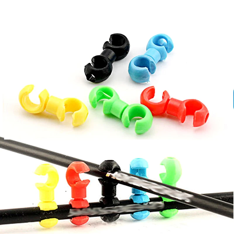 10 X MTB BMX Road Mountain Bike Bicycle Brake Cable Guides Hose C-Clips HK
