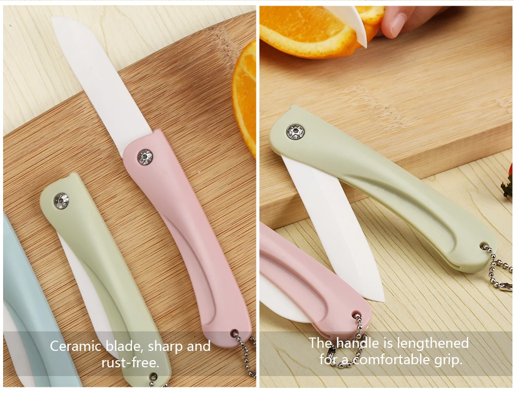 Антиоксидантный складной карманный нож для очистки овощей 3 дюйма Керамический нож для овощей и фруктов нож для кемпинга резка-Пилинг кухонный инструмент гаджет