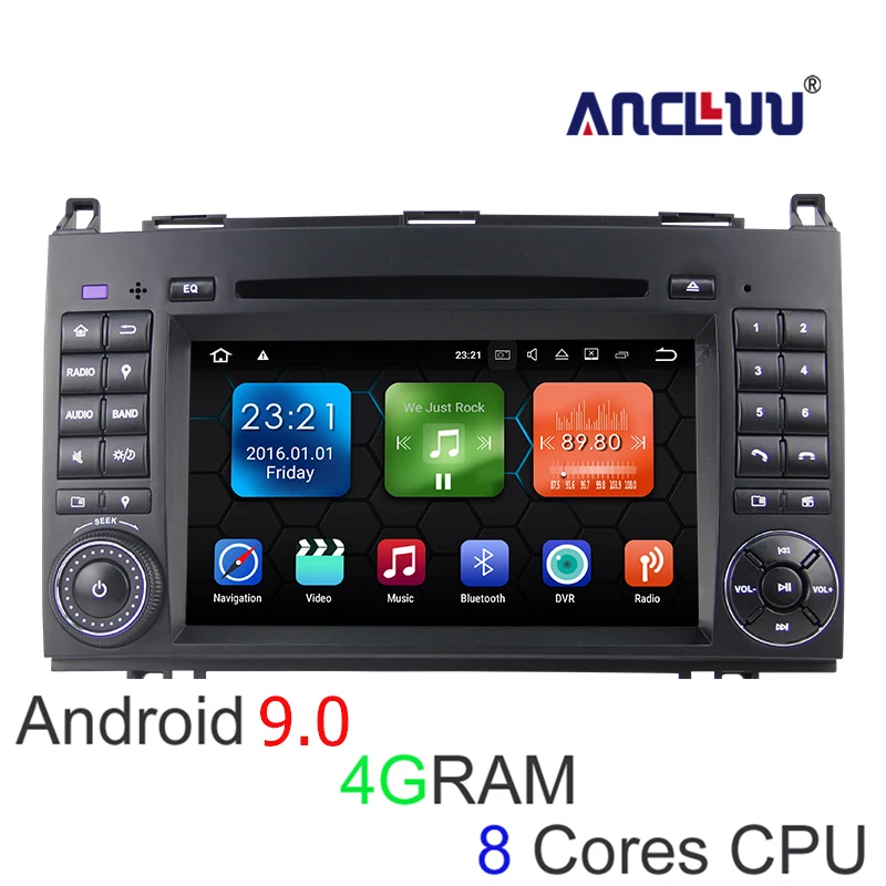 4G RAM Android 9 0 автомобильный dvd плеер GPS для Benz Sprinter W209 W169 B200 A160 W245 B170 радио головное