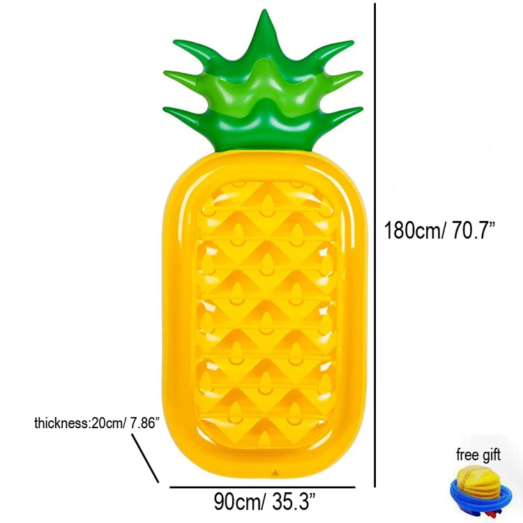 180 см ананас надувной матрас для бассейна складной открытый большой ананас плавания Laps надувной пляжный шезлонг плавающая кровать стул