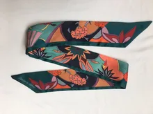 Moda Estilo New Arrival Senhora Sentimento de Seda Twilly Sacos de Acessório de Cabelo Pequena Fita Banda Cachecol da Menina Maiôs BD45