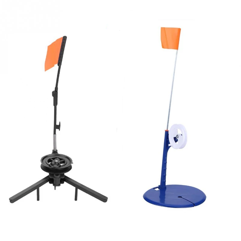 

Winter Ice Fishing Flag Marker Fishing Rod Tip-Up Compact Metal Pole Orange Flag Inflatable Boat Canoe Fishing Boat Accessories