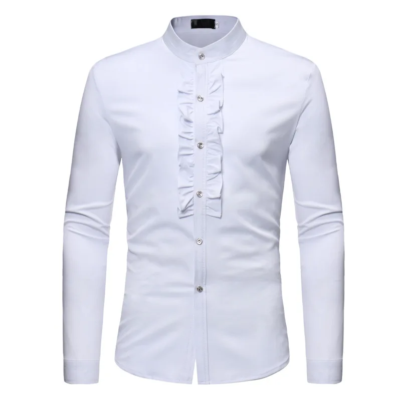 camisa mandarin hombre