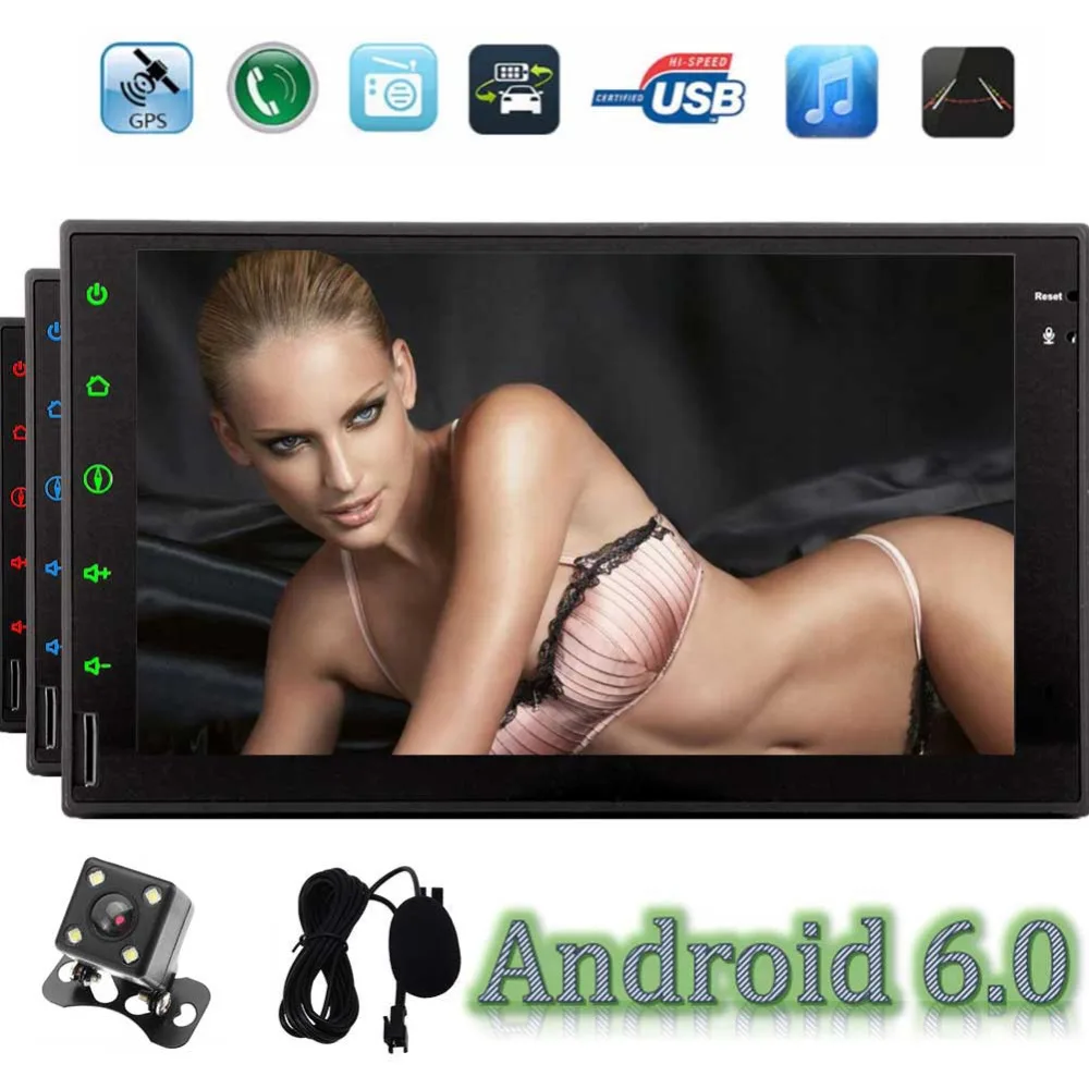 

7 inch Auto Radio HD Touch Screen Stereo system for Universal 2din Support GPS Navigation Mirror Link AUX 4G Wifi camera Input