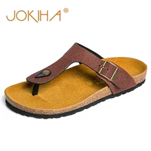 Г. Летние мужские повседневные сандалии пляжные пробковые шлепанцы для мужчин, коричневые модные Нескользящие вьетнамки для мужчин, размер 40-44, высокое качество