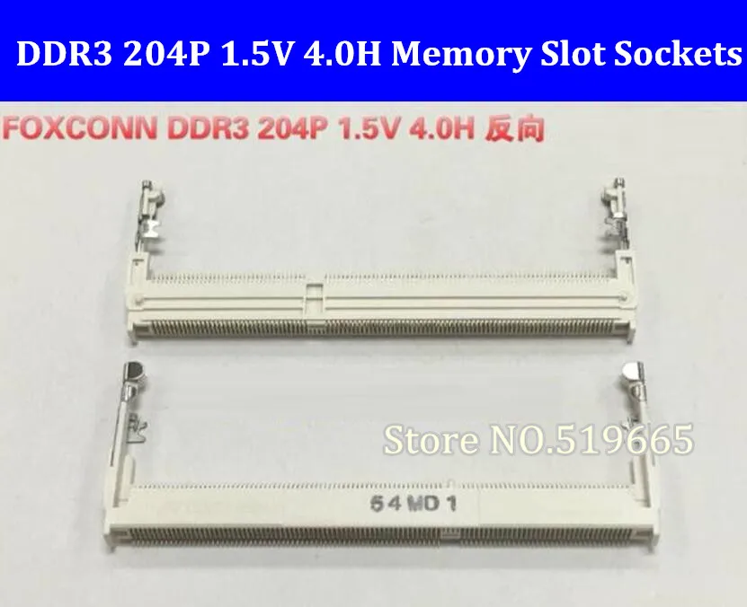 Разъемы Foxconn DDR3 204P 1 5 V 4 0 H разъемы для гнезда памяти ноутбука 204PIN Reverse | Компьютеры
