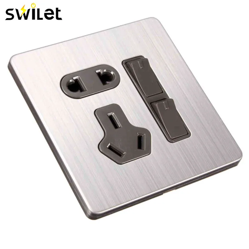 

SWILET Dual Australian Standard Wall Socket Plate Switch AU Plug Power Point Outlet Plate Charger